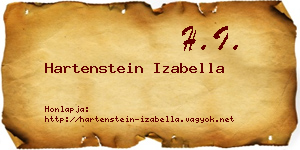 Hartenstein Izabella névjegykártya